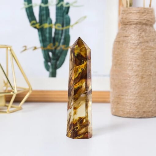 4 Sizes of Yellow Goldstone Crystal Tower Pillar Wholesale 102107000