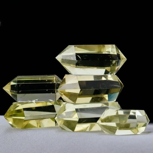 4 Sizes of Citrine Double-Terminated Crystal Point Wholesale 102220000-1