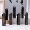 5 Sizes of Black Gold Obsidian Crystal Tower Pillar Wholesale 102151000-1