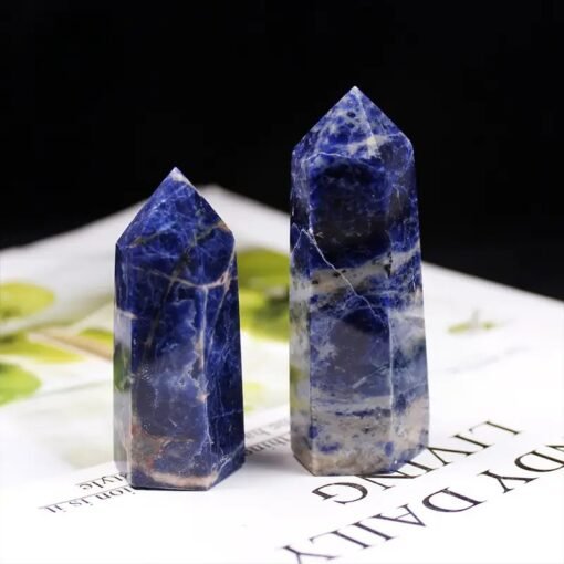 5 Sizes of Blue Sodalite Crystal Tower Pillar Wholesale 102018000