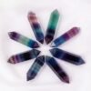 5 Sizes of Colorful Fluorite Double-Terminated Crystal Point Wholesale 102222000-2