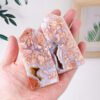 5 Sizes of Pink Agate 4-sided Crystal Tower Pillar Wholesale 102123000-1