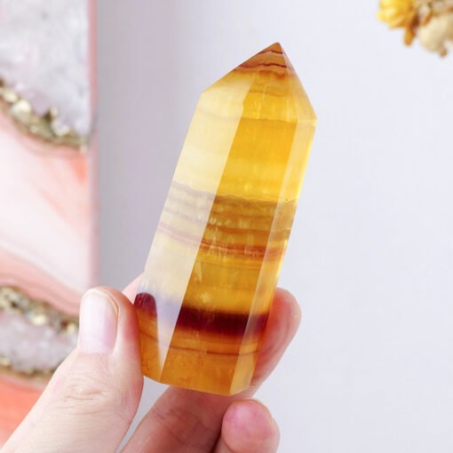 5 Sizes of Yellow Fluorite Crystal Tower Pillar Wholesale 102156000