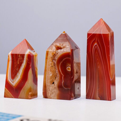 5 Szies of Red Agate Crystal Tower Pillar Wholesale 102078000