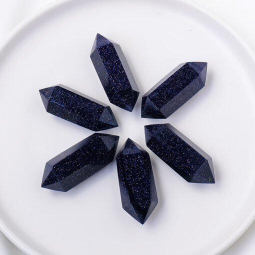 5pcs Blue Sandstone 4.5cm Double-Terminated Crystal Point Wholesale 102217000-1