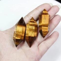 5pcs Brown Tigers Eye Double-Terminated Crystal Point Wholesale 102213000