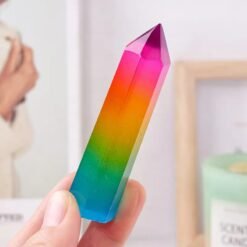 5pcs Colorful Aura Selenite Crystal Tower Pillar Wholesale 102143000