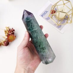 5pcs Green Fluorite 0.65kg Crystal Tower Pillar Wholesale 102157000