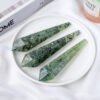 5pcs Green Prehnite Crystal Pendulum Pillar Wholesale 102115000-1