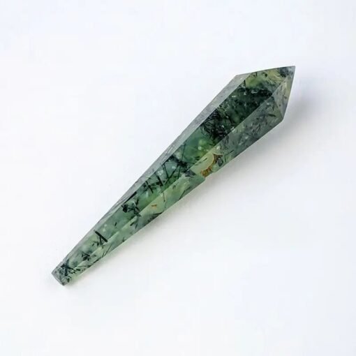 5pcs Green Prehnite Crystal Pendulum Pillar Wholesale 102115000