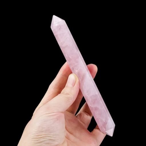 5pcs Pink Rose Quartz 15cm Double-Terminated Crystal Point Wholesale 102207000