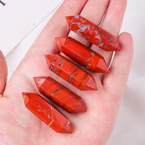 5pcs Red Jasper Double-Terminated 4.5cm Crystal Point Wholesale 102208000-1