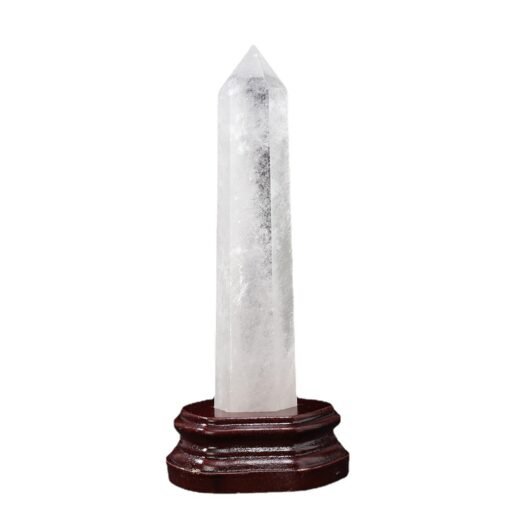 5pcs White Quartz 21cm Crystal Tower Pillar with Base Wholesale 102119000-3