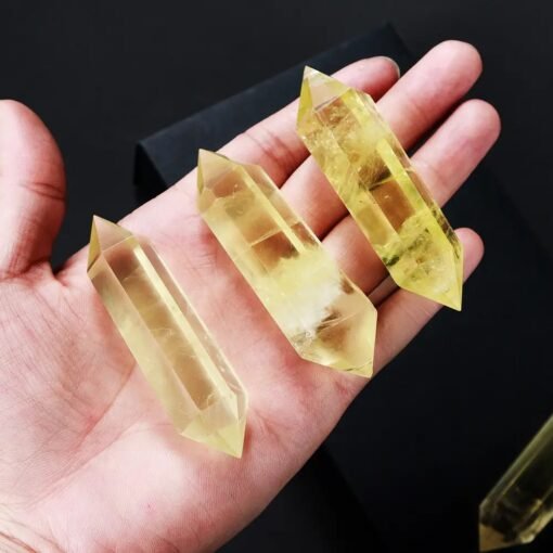 5pcs Yellow Quartz Double-Terminated Crystal Point Wholesale 102204000-1