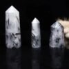 6 Sizes of Black Rutilated Quartz Crystal Tower Pillar Wholesale 102042000