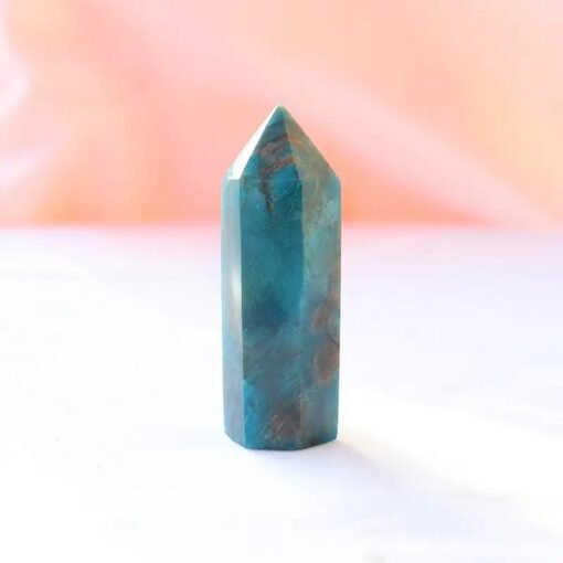 6 Sizes of Blue Apatite Crystal Tower Pillar Wholesale 102035000