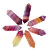 6 Sizes of Candy Watermelon Fluorite Double-Terminated Crystal Point Wholesale 102216000-2