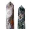 6 Sizes of Green Agate Crystal Tower Pillar Wholesale 102020000