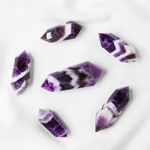 6 Sizes of Purple Dream Amethyst Double-Terminated Crystal Point Wholesale 102203000-4