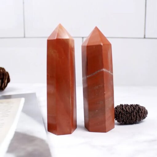 6 Sizes of Red Jasper Crystal Tower Pillar Wholesale