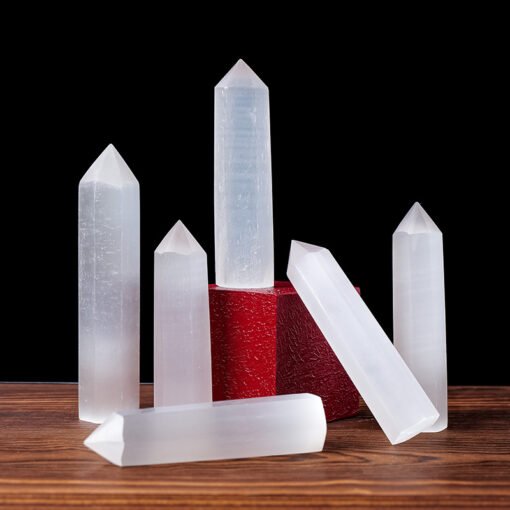 6 Sizes of White Selenite Crystal Tower Pillar Wholesale 102071000-1