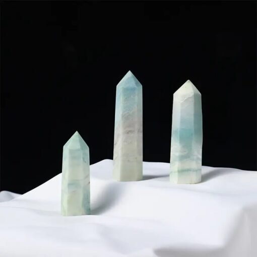 7 Sizes of Caribbean Blue Calcite Crystal Tower Pillar Wholesale 102070000-1