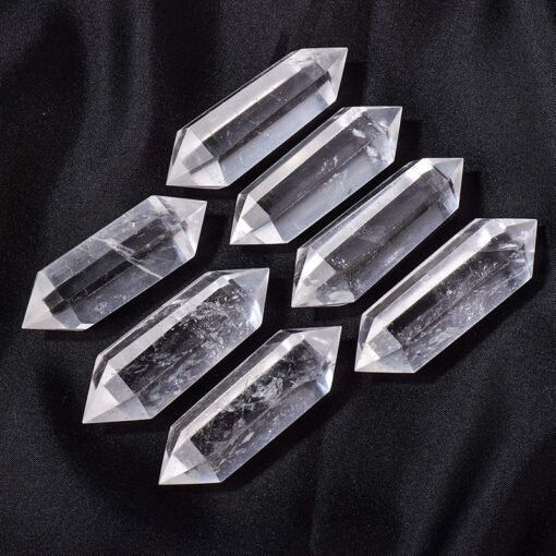 7 Sizes of Clear Quartz Double-Terminated Crystal Point Wholesale 102200000