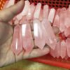 7 Sizes of Pink Rose Quartz Double-Terminated Crystal Point Wholesale 102219000