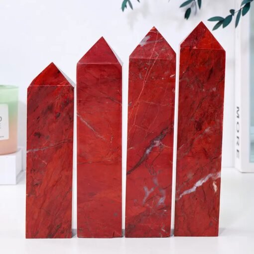 7 Sizes of Red Jasper Crystal Tower Pillar Wholesale 102081000-3