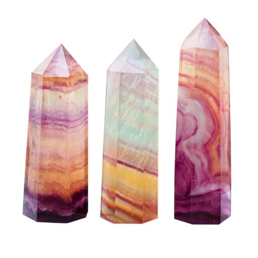 8 Sizes of Candy Color Fluorite Crystal Tower Pillar Wholesale 102053000-3