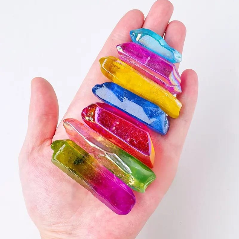 9 Types of Colorful Aura Quartz Double-Terminated Single Crystal Point Wholesale 102225000
