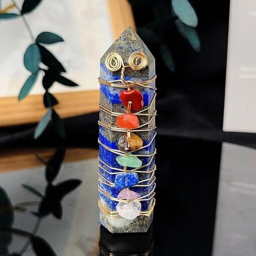 Blue Lapis Lazuli Super 7 Crystal Tower Pillar Wholesale 102055008