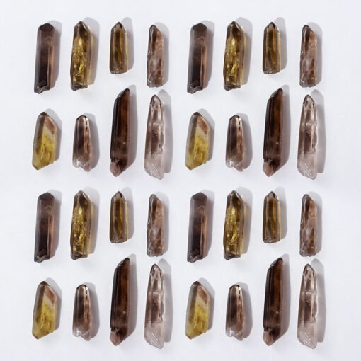 Natural Brown Tea Quartz Double-Terminated single Crystal Point Wholesale 102229000-1