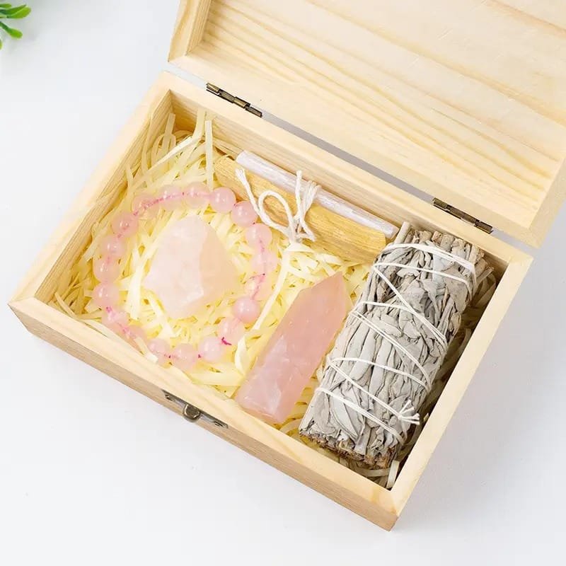 Rose Quartz Tower Gift Box Set 2.44 in