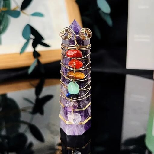 Purple Amethyst Super 7 Crystal Tower Pillar Wholesale 102055006