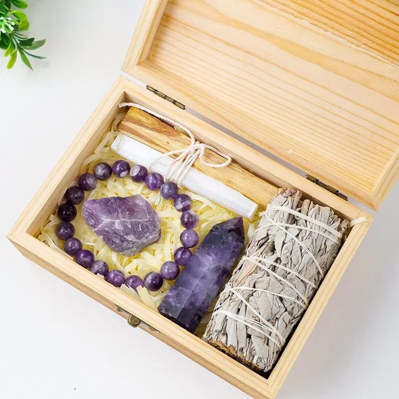 Amethyst Tower Gift Box Set 2.44 in