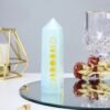 White Opal Crystal Tower Pillar Wholesale 102173005