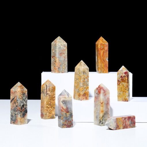 Yellow Crazy Agate Crystal Tower Pillar Wholesale 102167001