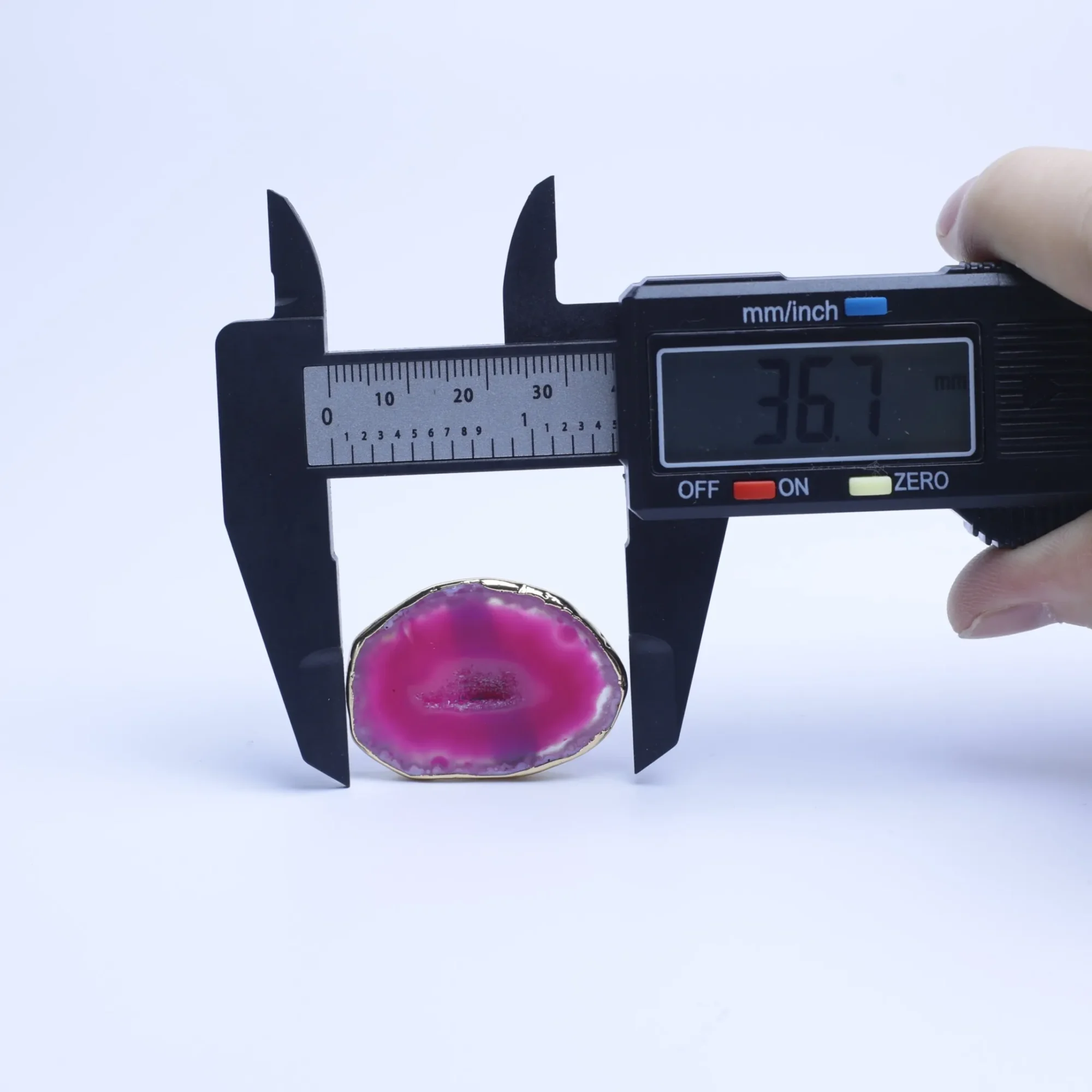 5-Color Large Agate Slice Adjustable Ring-036011301-4