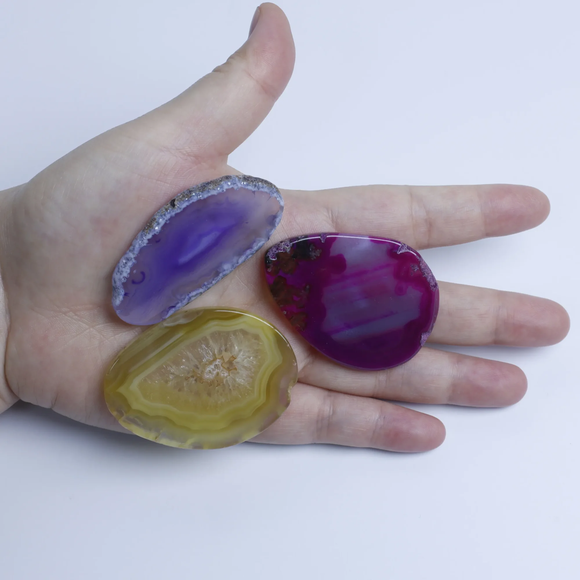 7-Color Small Agate Slices Pendants-035013801-0