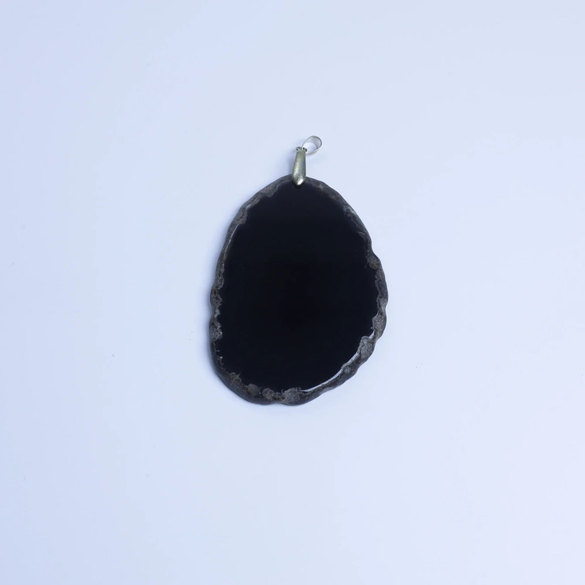 Black-Color Agate Slice Pendants-02701470106