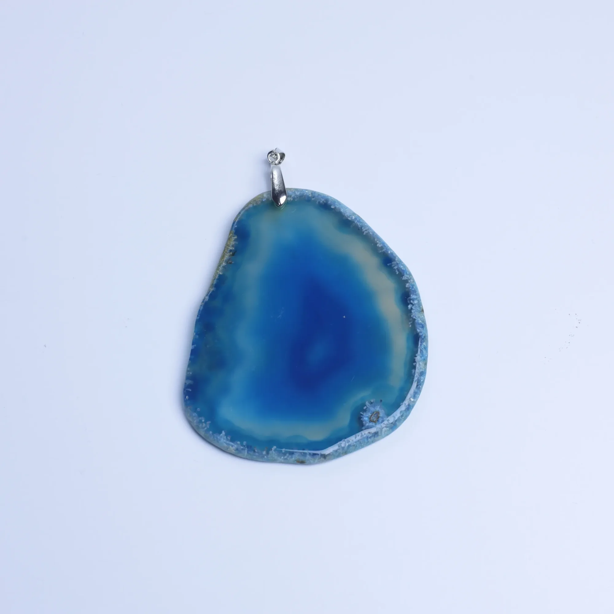 Blue-Color Agate Slice Pendants-02701470105