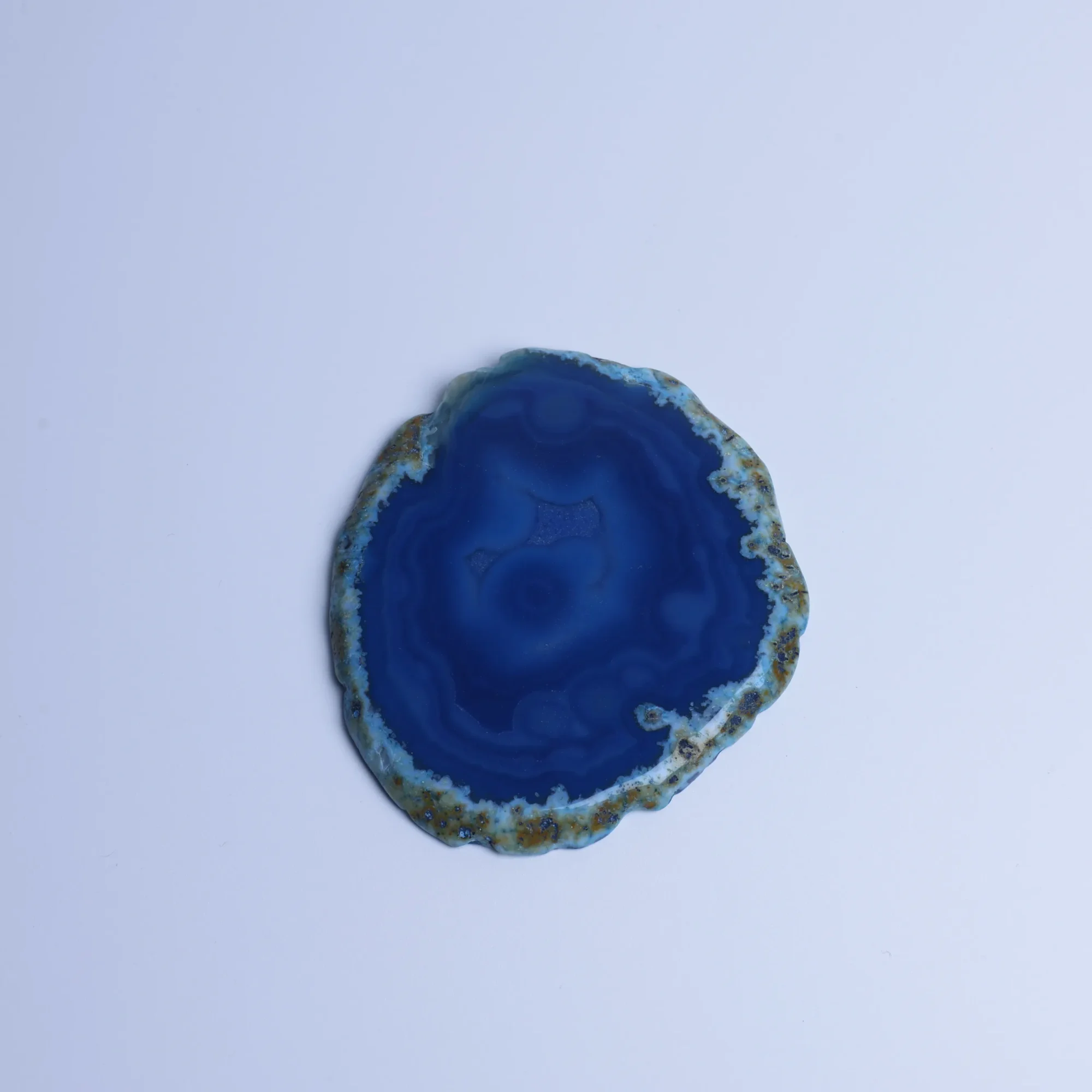 Blue-Color Crystal Agate Slices (2.6–3.3 in)-01501790104