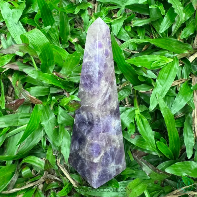 Four-sided Healing Amethyst Crystal Tower
