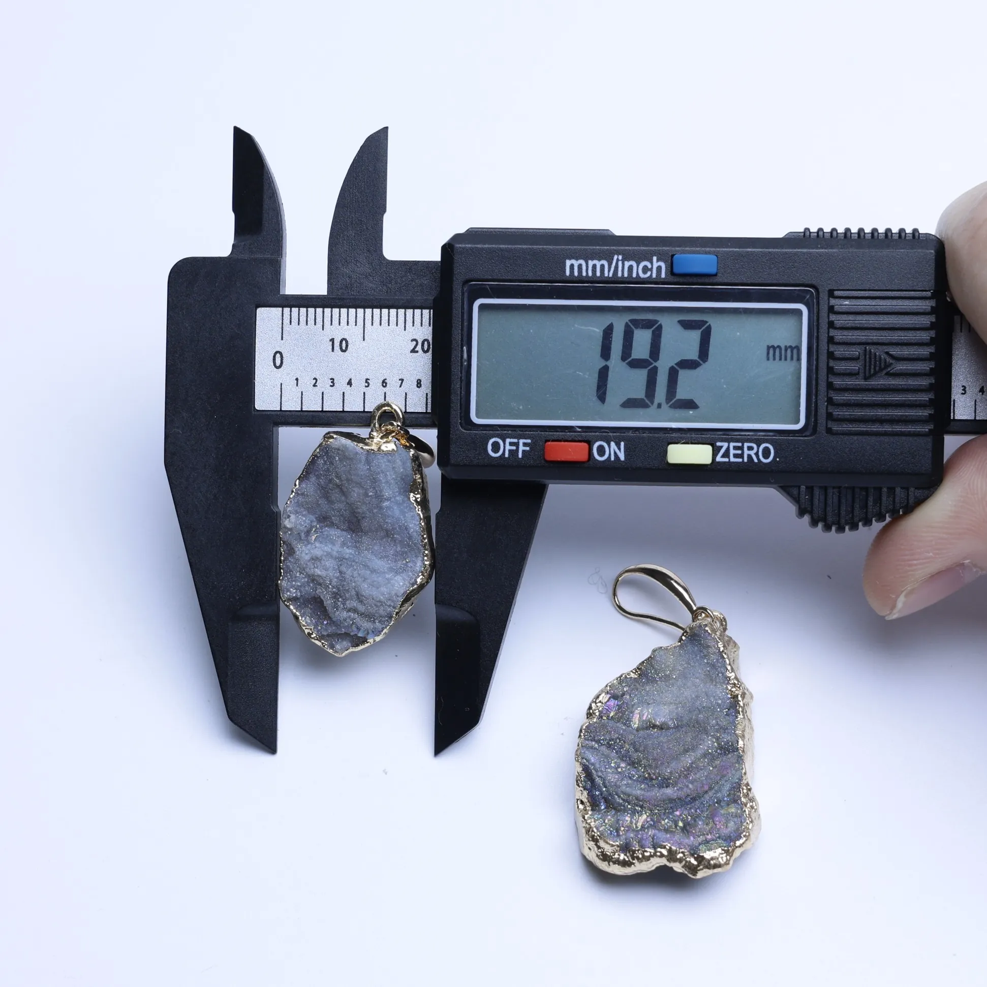 Natural Brazilian Agate Slice Drop Earrings-037011103-2