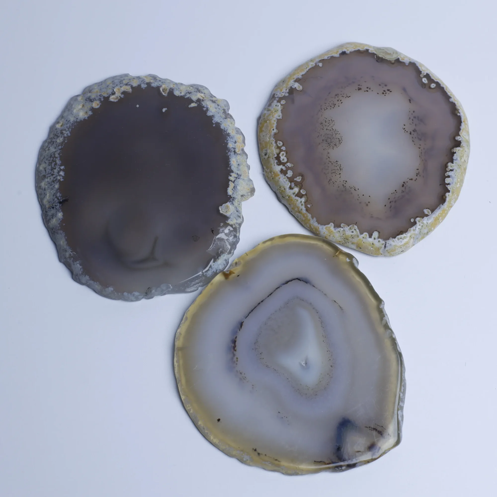 Natural Brazilian Agate Slices (2.4–3.1 in)-020017902