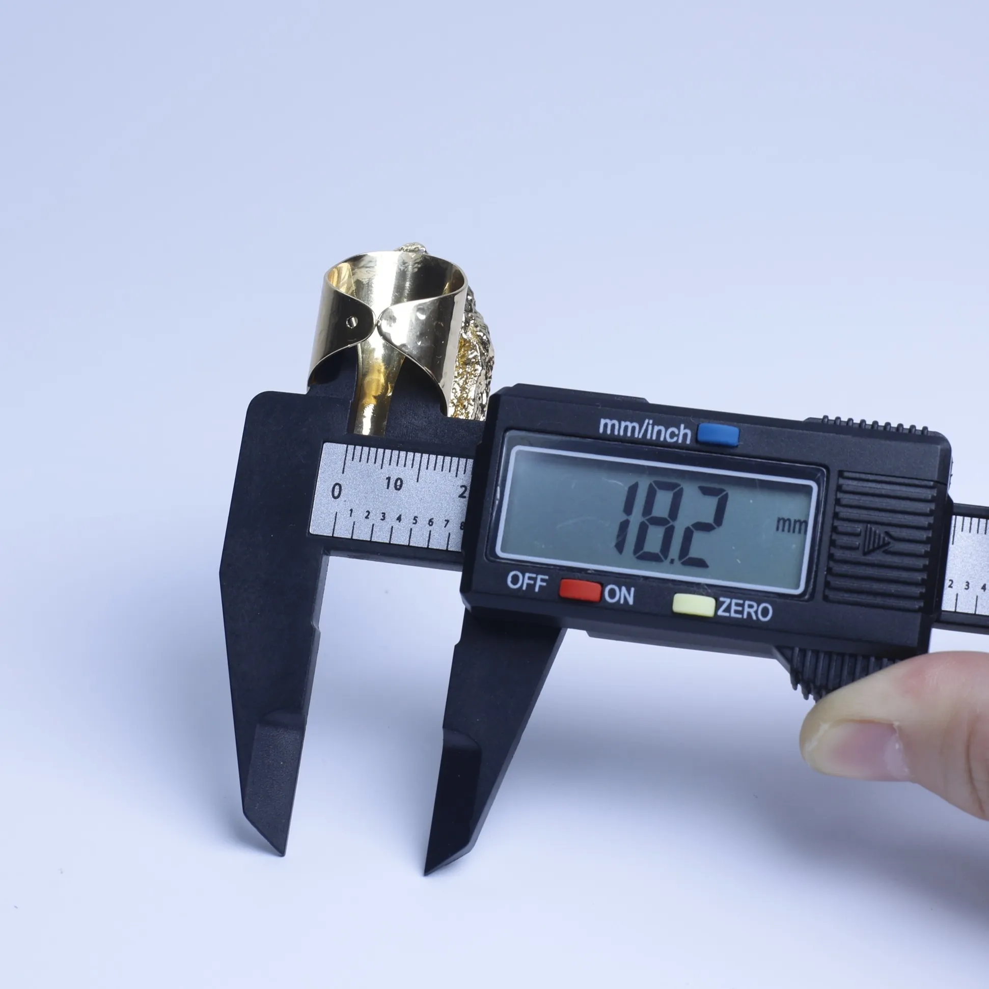 Natural Brazilian Druzy Agate Slice Adjustable Ring-029011303-2