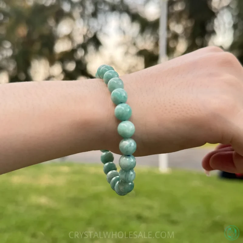 Wearing Amazonite bracelet