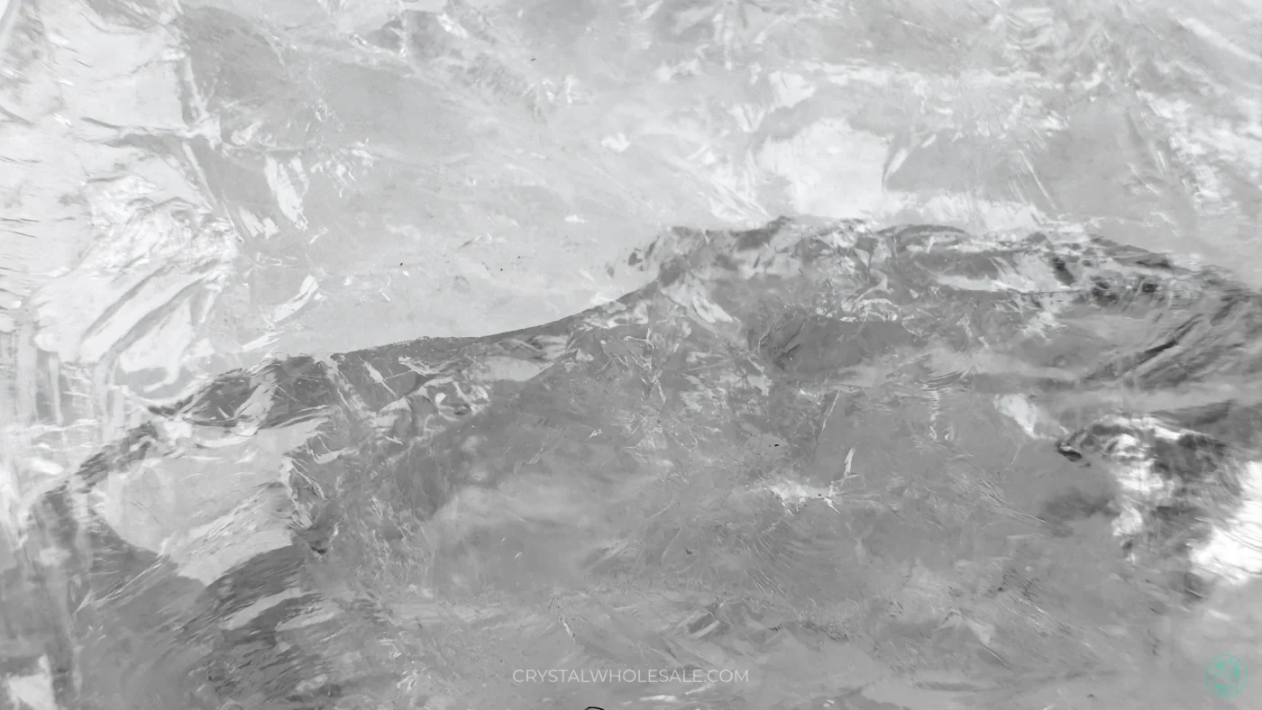 Clear quartz raw material texture