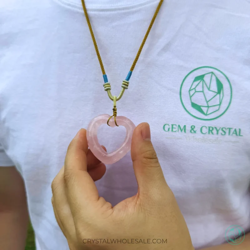 Rose Quartz Heart Pendant